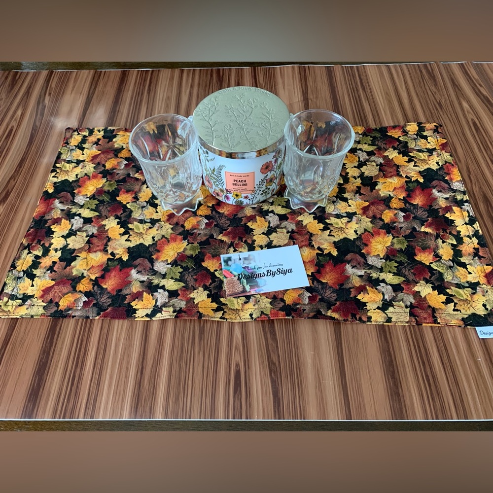 New Fall Leaves Print Placemats